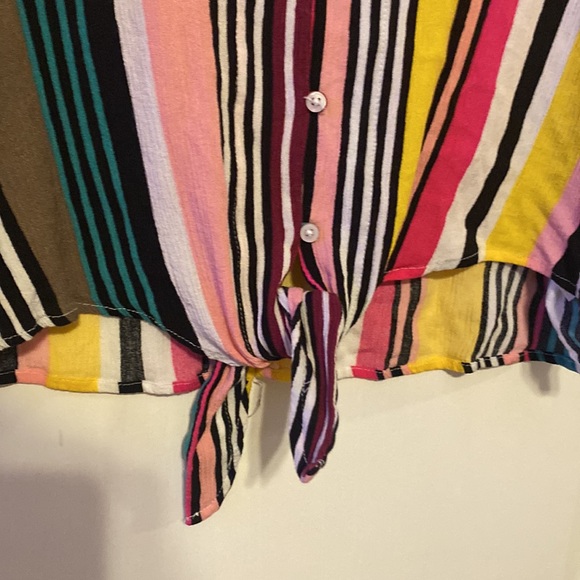 EXPRESS- STRIPED BATWING TOP - Picture 3 of 9